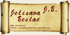 Jelisava Beslać vizit kartica